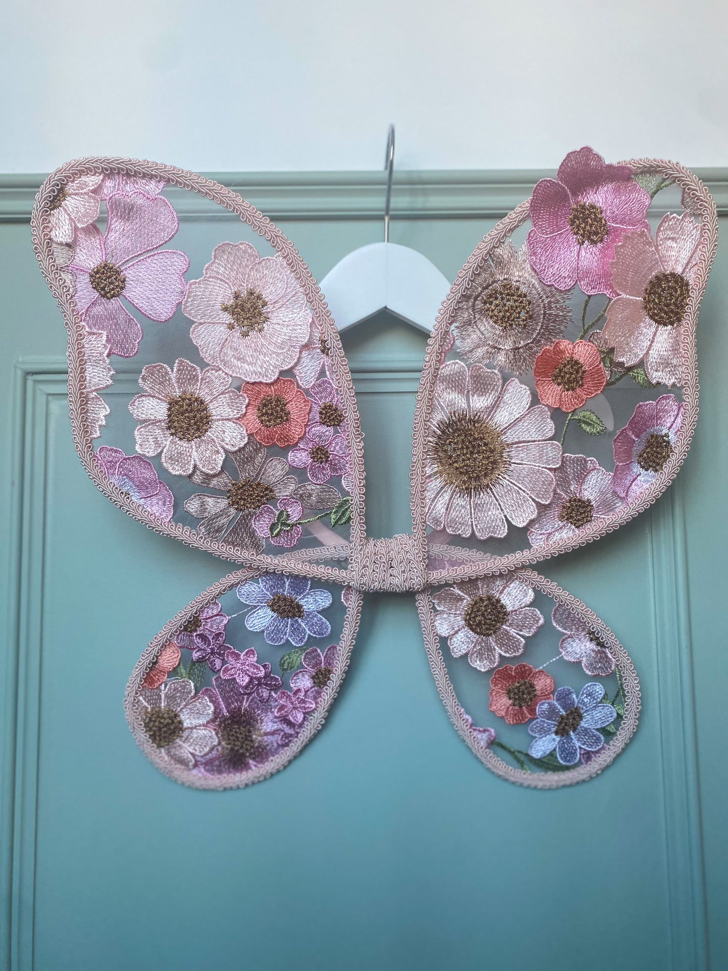 fairytale fairy wings with embroidery detailing