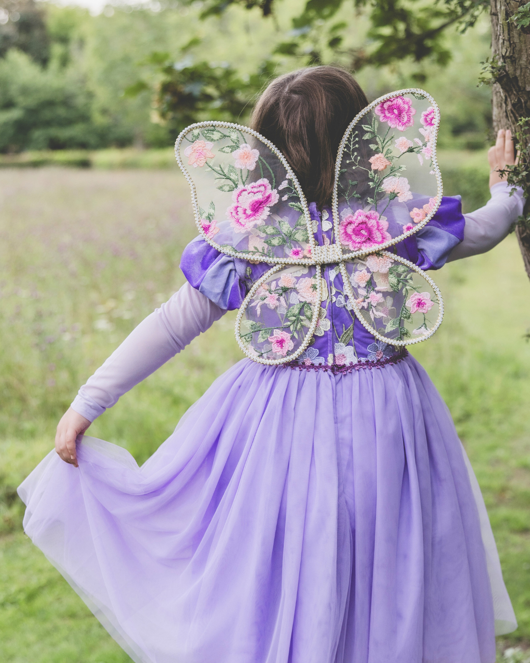 embroidered flower fairy wings