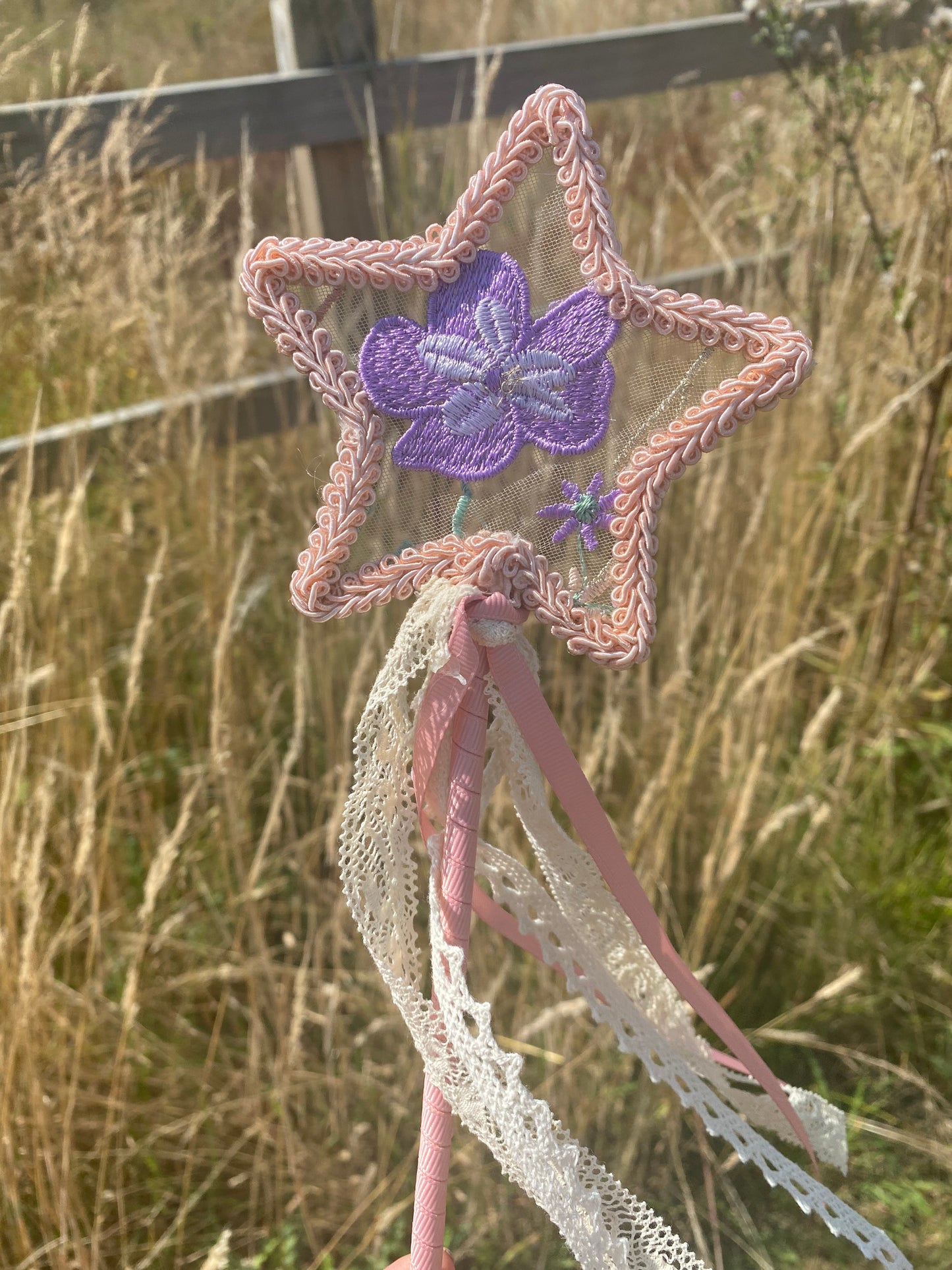pastel flower fairy wand