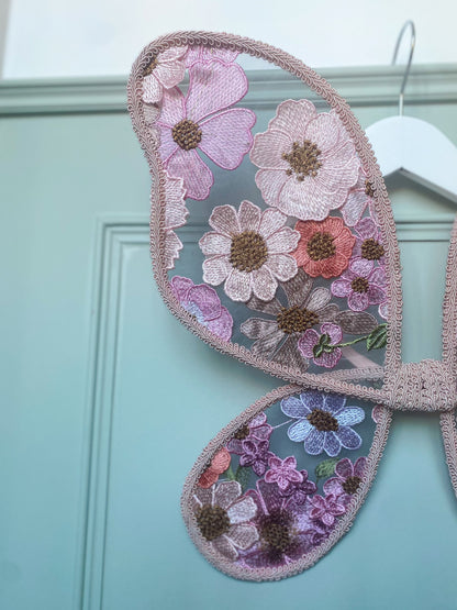 embroidered flower fairy wings 