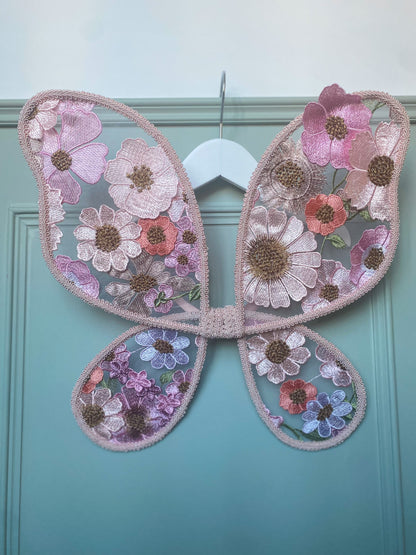 fairytale fairy wings with embroidery detailing 
