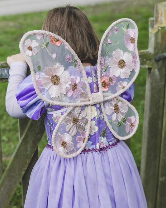 pink and purple embroidered fairy wings 