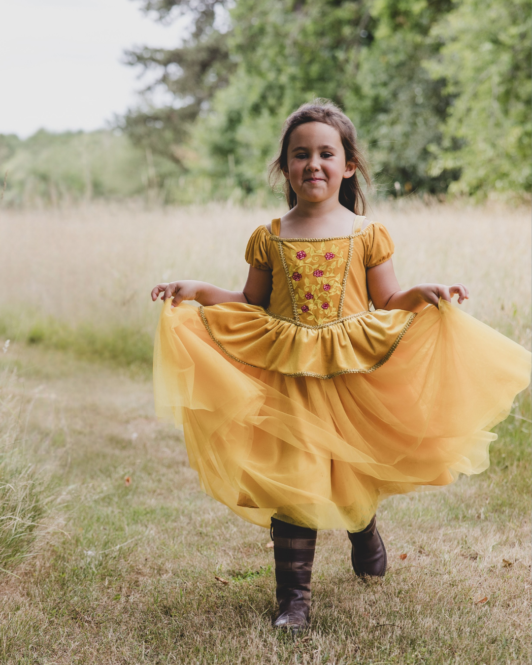 velvet luxury princess dress designed in the UK 