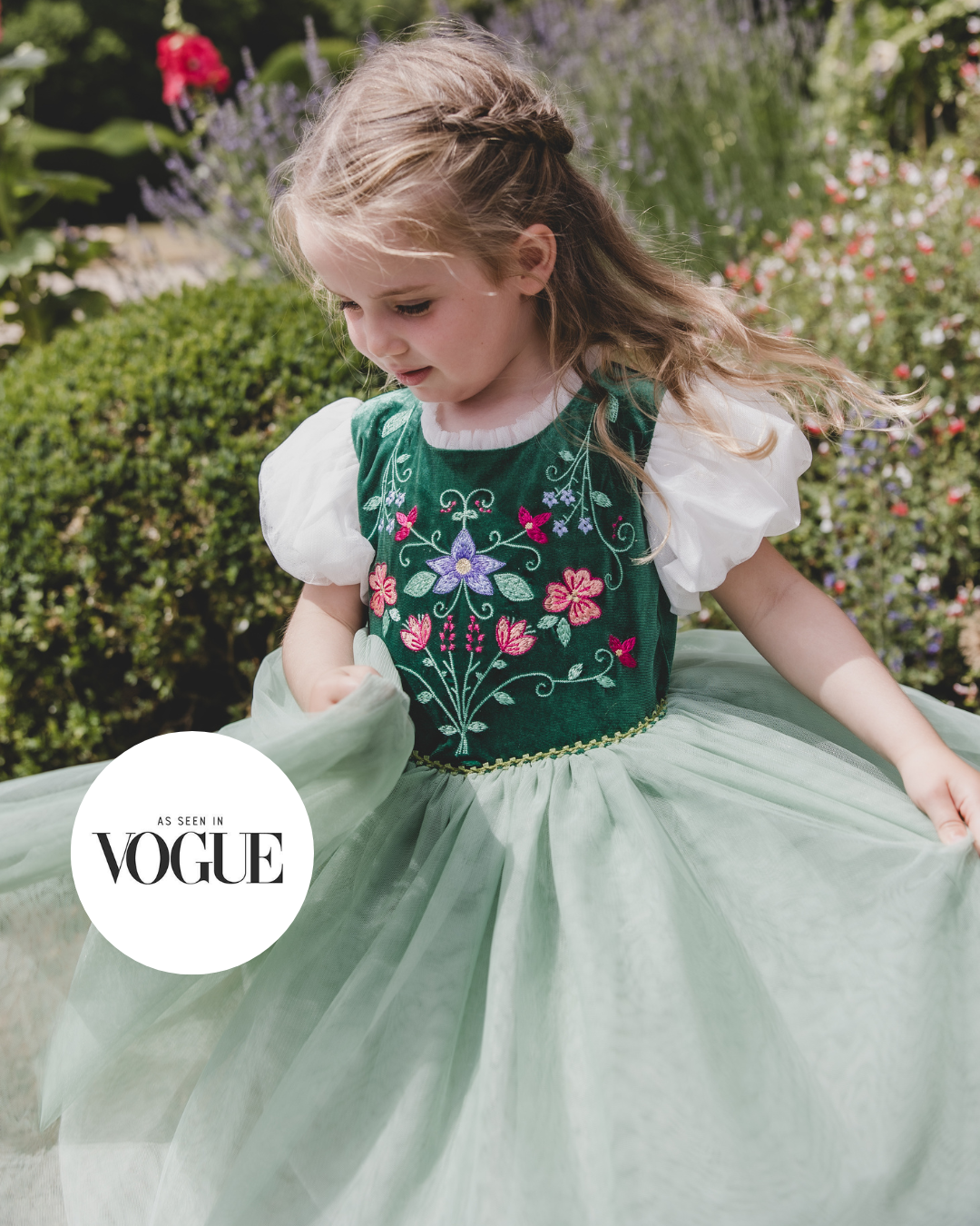 princess Anna, Frozen inspired princess dress with embroidery details 